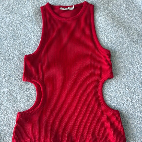 NAKD Red Cut-Out Tank Top - Picture 2 of 4